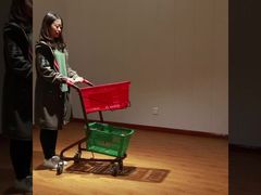 이중 레이어는 남성의 특정 신체 부분을 보면서 성기의 크기를 상상하기 카트에게 45L 금속 배선 쇼핑 손수레를 넘겨 줍니다