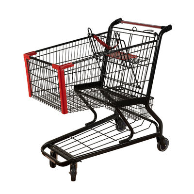 주문 125L Black Metal 경량 쇼핑 손수레 식료품점 카트 EN BS 1929 online manufacture