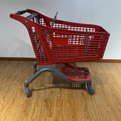 주문 130L 중국 모든 플라스틱 푸시 트롤리 플라스틱 쇼핑 카트 online manufacture