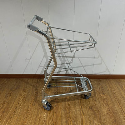 주문 4인치 PU 휠 2단 저렴한 보관 카트 쇼핑 바구니 카트 online manufacture