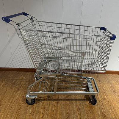 주문 240L Large Capacity Convenience Store Grocery Carts Metal Durable German type Steel Shopping Cart 온라인 제조