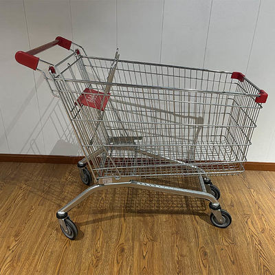 주문 210L Variety Store Powder Coating SGS Certificate European Market Grocery Shopping Trolley  with PU Wheels 온라인 제조