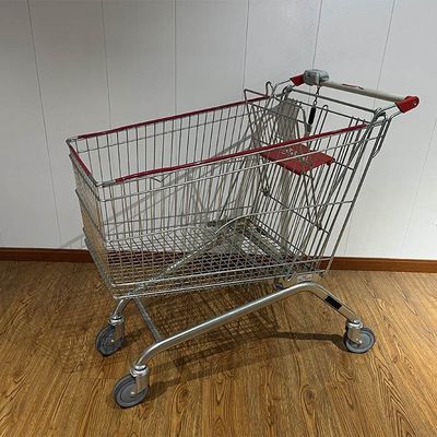주문 240L European Style Shopping Trolley with CE Certification Metal Supermarket Carts 온라인 제조