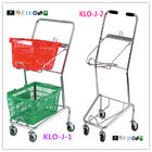 Supermarket Retail Plastic Shopping Basket Red / Hand Held Shopping Baskets