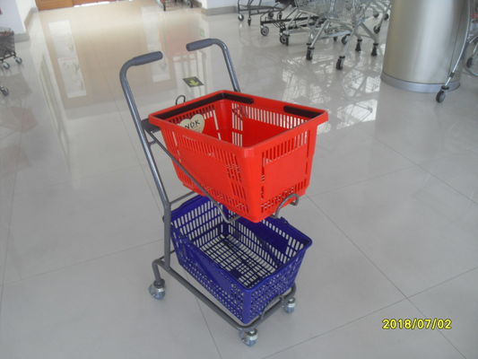중국 4 회전대 작은 상점에서 사용되는 3개 인치 PVC 피마자 슈퍼마켓 쇼핑 트롤리 공장