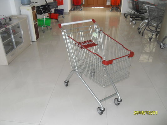 중국 큰 수용량 슈퍼마켓 쇼핑 카트, 바퀴를 가진 철사 쇼핑 카트 공장